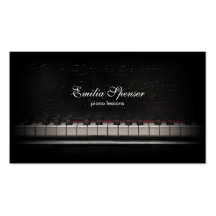 Piano teacher business card