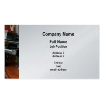 Piano With Sheet Music - Platinum Finish Business Card Template