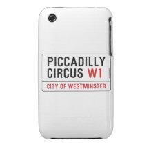 Piccadilly Circus Street Sign iPhone 3 Case