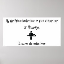 Pick Girlfriend or Massage Posters