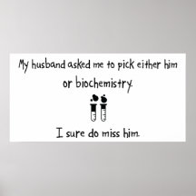 Pick Husband or Biochemistry Poster