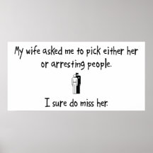 Pick Wife or Arresting People Poster