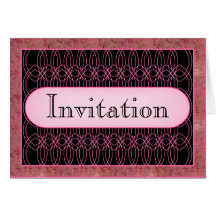 Pick Your Own Colour Shimmering Lace Invitation Cards