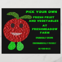 Pick Your Own Fruit and Veg Customisable Flyer