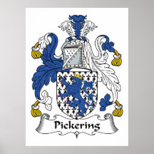 Pickering Family Crest Print