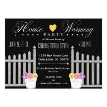 Picket Fence HouseWarming Party Invitation