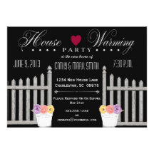 Picket Fence HouseWarming Party Invitation