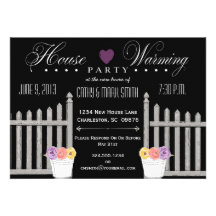 Picket Fence HouseWarming Party Invitation