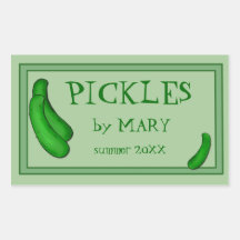 Pickle Jar Labels to Customise Rectangular Stickers
