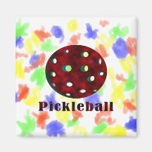 pickleball clouded red text n ball .png magnet