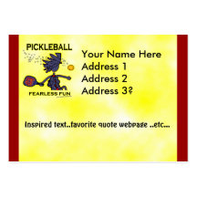 Pickleball Fearless Fun Business Card Template