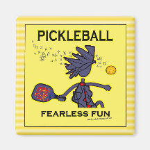 Pickleball Fearless Fun Refrigerator Magnets