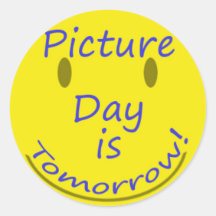 Picture Day Round Sticker