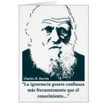 Picture of Darwin and mentions Tarjetas