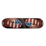 Picture of Ear, painted American flag Skateboard Deck
