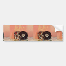 Picture of Hard drive with keyboard background Bumper Stickers