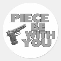Piece Be With You Round Stickers
