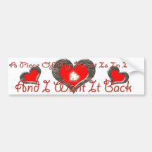 Piece of heart in iraq Bumper Sticker