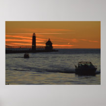 pier sun set 1 posters