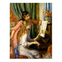 Pierre-Auguste Renoir - Jeunes Filles au Piano Post Cards