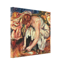 Pierre-Auguste Renoir - Woman in shoe tying Stretched Canvas Prints