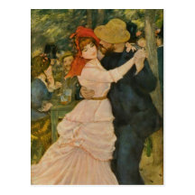 Pierre-Auguste Renoir's Dance at Bougival (1883) Post Card