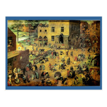 Pieter Bruegel's "Children’s Games" - 1560 Post Cards