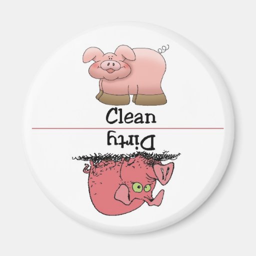Pig Clean Dirty Dishwasher Magnet