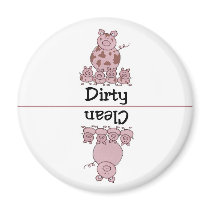 Pig Clean Dirty Dishwasher Magnet magnets