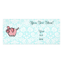 Pig; Cute Rack Card Template