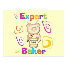 Pig Expert Baker Tshirts and Gifts Postcards