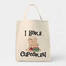 Pig I Bake Cupcakes Tshirts and Gifts Bags