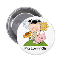 Pig Lovin' Girl Pin