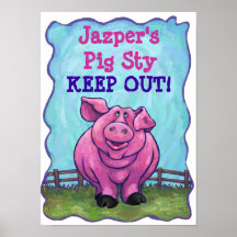 Pig My Room Poster