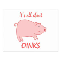 Pig Oinks Postcard