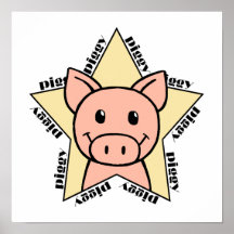 Pig Star Poster