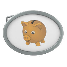 Piggy Bank Belt Buckle