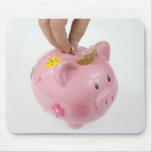 Piggy bank mouse pad
