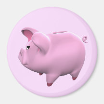 Piggy Bank Toon Magnet