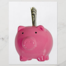 Piggy bank with money custom flyer