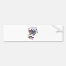 PiggyBankColorfulChips021411 Bumper Stickers