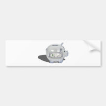PiggyBankZeroSavings102410 Bumper Stickers