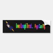 Pigs Can Fly Bumper Sticker