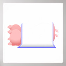 Pigs In A Blue Blanket Print