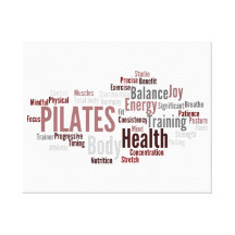PILATES Words Canvas Stretched Canvas Prints