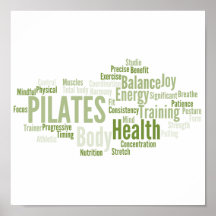 PILATES Words Poster