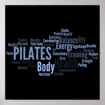 PILATES Words Poster