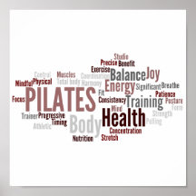 PILATES Words Poster