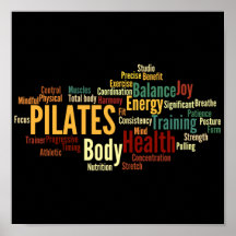 PILATES Words Poster