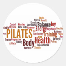 PILATES Words Sticker